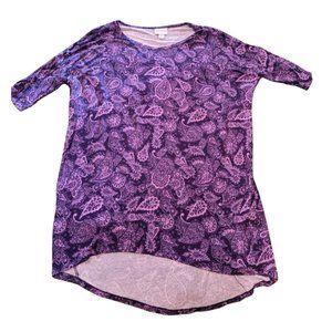 Lularoe Purple Paisley Irma Size XS